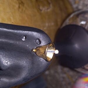 Vintage Avon gold Bell rhinestone earrings